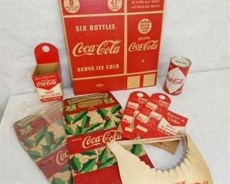 OLD STOCK COKE CARRIERS,HAT,BANKS ETC 