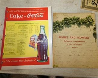 1942 COKE ADV. HOMES/FLOWERS, ADV. PAD 
