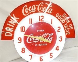 36X31 DRINK Coca Cola NEON CLOCK 