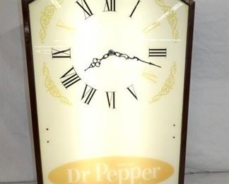 20X33 LIGHTED DR. PEPPER CLOCK 