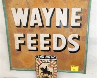 14X16 EMB WAYNE FEEDS SIGN 