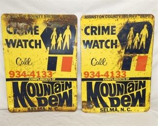 20X28 CRIME WATCH BY MT. DEW SIGNS 