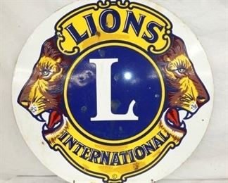 30IN PORC. LIONS INTERNATIONAL SIGN 