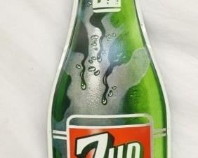 13X44 DIE CUT 7UP BOTTLE SIGN 
