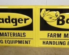 NOS 12X35 BADGER EMB. SIGNS 