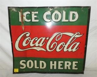 21X19 ICE COLD COKE SOLD HERE SIGN 
