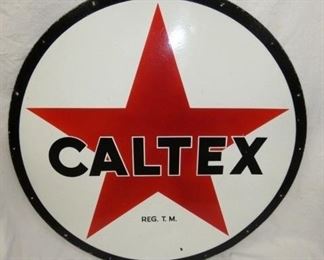 48IN PORC. CALTEX SIGN 