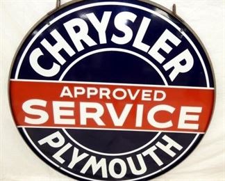 48IN PORC. CHRYSLER PLYMOUTH SERVICE  