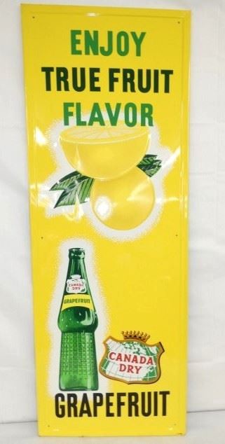17X47 VERTICAL CANADA DRY DRINK SIGN 