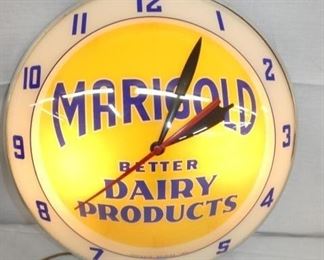 ORIG. MARIGOLD DAIRY BUBBLE CLOCK 