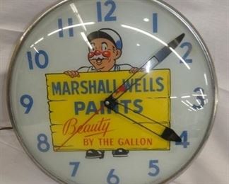 12IN MARSHALL WELLS PAINTS CLOCK 