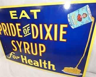 VIEW 2 CLOSEUP PRIDE DIXIE SYRUP SIGN 