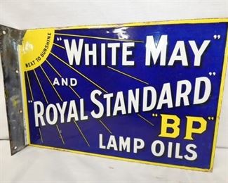 8X12 PORC. WHITE MAY BP LAMP OIL FLANGE 