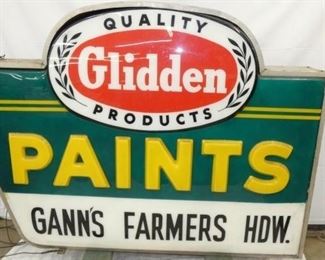 VIEW 2 SIDE 2 EMB. GLIDDEN PAINTS SIGN 