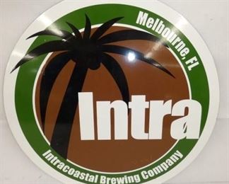 17IN PORC. INTRA BREWWING CO. SIGN 