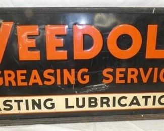 72X36 EMB. VEEDOL GREASAE SERVICE SIGN 