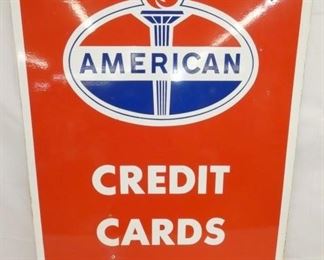 24X36 PORC. AMERICAN CREDIT CARDS SIGN 