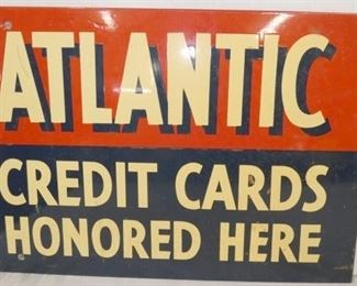10X15 ATLANTIC CREDIT CARDS SIGN 