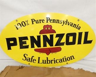 VIEW 3 PENNZOIL SIGN W/ BOX 