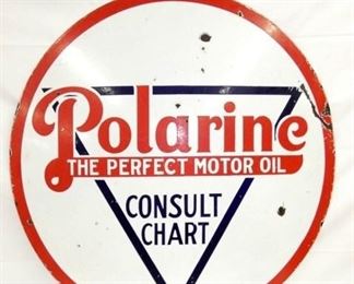 42IN PORC. POLARINE GAS/OIL SIGN 