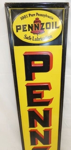 VIEW 2 TOP SELF FRAMED PENNZOIL SIGN 