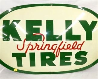 51X30 1961 BUBBLE EMB KELLY TIRES SIGN 