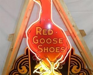38X36 PORC. RED GOOSE SHOES NEON SIGN 