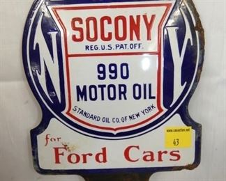 PORC. 8X12 SOCONY MOTOR OIL PUMP PLATE 