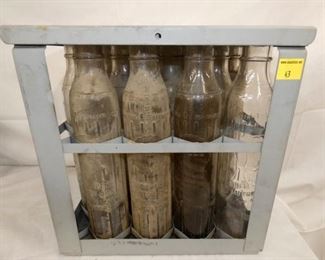 15X15 EARLY OIL CRATE W/ EMB. BOTTLES 
