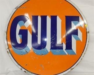 42IN PORC. GULF DOUBLE SIDED SIGN 