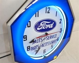 VIEW 2 LEFTSIDE FORD NEON CLOCK 