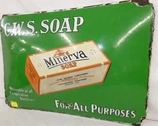 VIEW 3 RIGHTSIDE MINERVA SOAP PORC. SIGN 