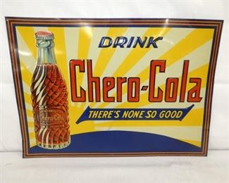 20X14 EMB. CHERO-COLA DRINK SIGN 