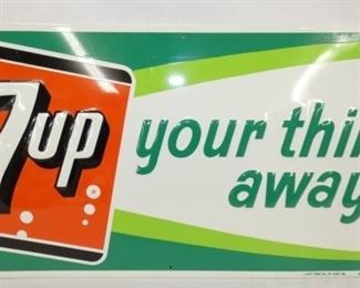 23X11 EMB. 7UP YOUR THIRST AWAY SIGN 