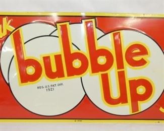 27X12 EMB. BUBBLE UP 5CENT SIGN 