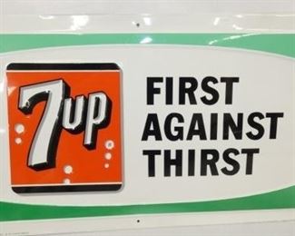 33X11 EMB. FIRST AGAINST THIRST 7UP SIGN