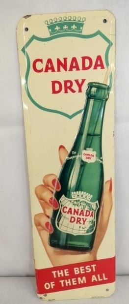 3X12 CANADA DRY SIGN W/ BOTTLE 