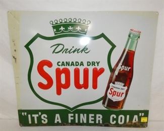 26 1/2X 22 1/2 EMB. CANADA DRY SPUR SIGN