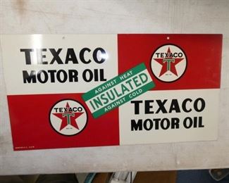 21X11 NOS TEXACO MOTOR OIL SIGN 