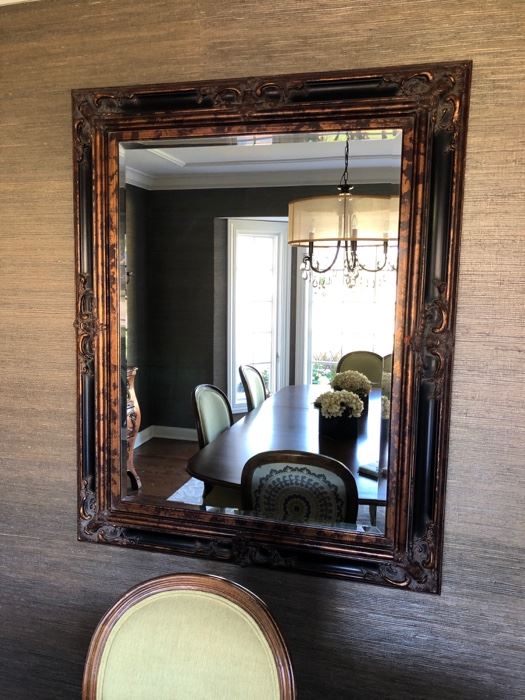 Wood framed wall mirror 50” x 40” - $250