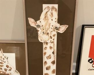 16” x 33” framed giraffes - $40 each