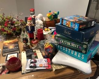 Games and Christmas decor