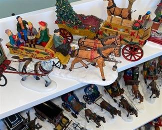 $1-$15 EACH LEMAX CHRISTMAS FIGURINES / HOLIDAY HORSE CARRIAGE FIGURINES 