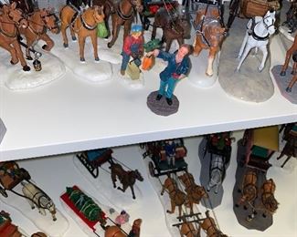 $1-$15 EACH LEMAX CHRISTMAS FIGURINES / HOLIDAY HORSE CARRIAGE FIGURINES