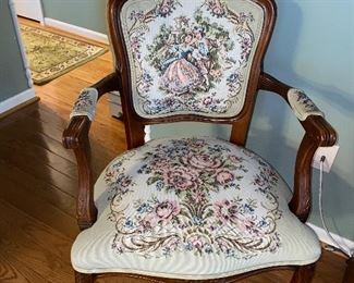 $85 QUEEN ANNE JACQUARD SIDE CHAIR-2 AVAILABLE
22.5”L x 17”D x 36.25”H