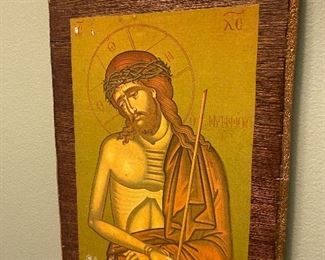 JESUS / RELIGIOUS WALL HANGING ON WOOD