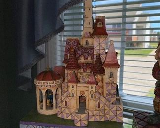 $95 Jim Shore Hanging Castle Beauty & the Beast Enchanted Kingdom Disney Traditions
