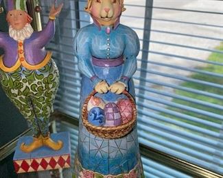 $25 Jim Shore Easter Promenade Mrs Rabbit with Eggs Basket Figurine 4015498
