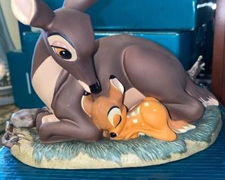 $90 WDCC Bambi and Mother My Little Bambi 2000 Spring Sculpture Event With Charm 