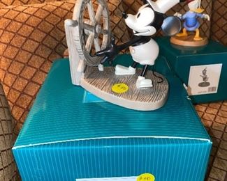 $50 ARTIST SIGNED WDCC DISNEY "MICKEY"S DEBUT" 5 YR ANNIVERSARY STEAM BOAT WILLIE FIGURINE 